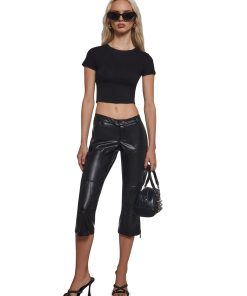 Alternative view of Feel The Rush Leather Capris