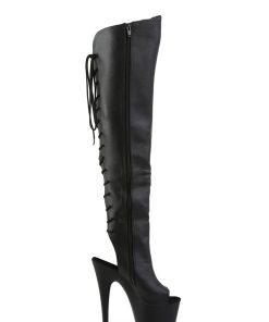 Adore-3019 Platform Over-The-Knee Boots-Black PU