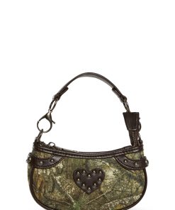 Camo Studded Shoulder Bag