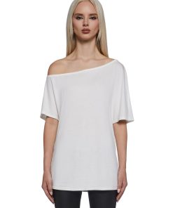 Flirting Over Oversized Tee - White