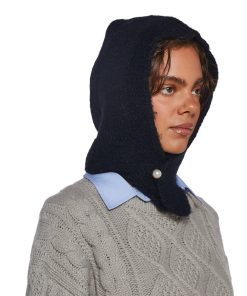 Alternative view of Fall Vibing Knit Hood - Black