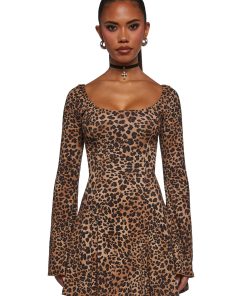 90s Chic Leopard Dress