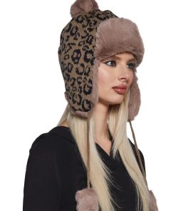 Alternative view of Leopard Trapper Hat