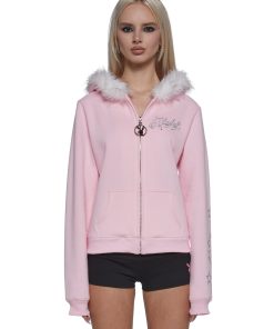 Faux Fur Trimmed Hoodie