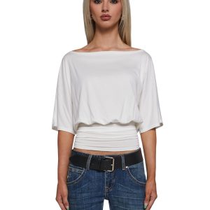 Charm Behavior Wrap Top ?C White