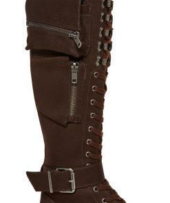 Alternative view of Obsidian Pocket Combat Boots - Brown