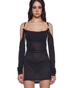 Signal Mini Dress With Detachable Sleeves