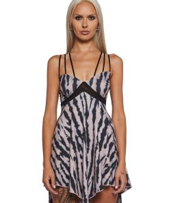 Clear Curiosity Handkerchief Dress - Light Brown