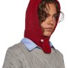 Fall Vibing Knit Hood ?C Red
