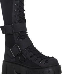Alternative view of Low Traitor Knee High Boots - Black