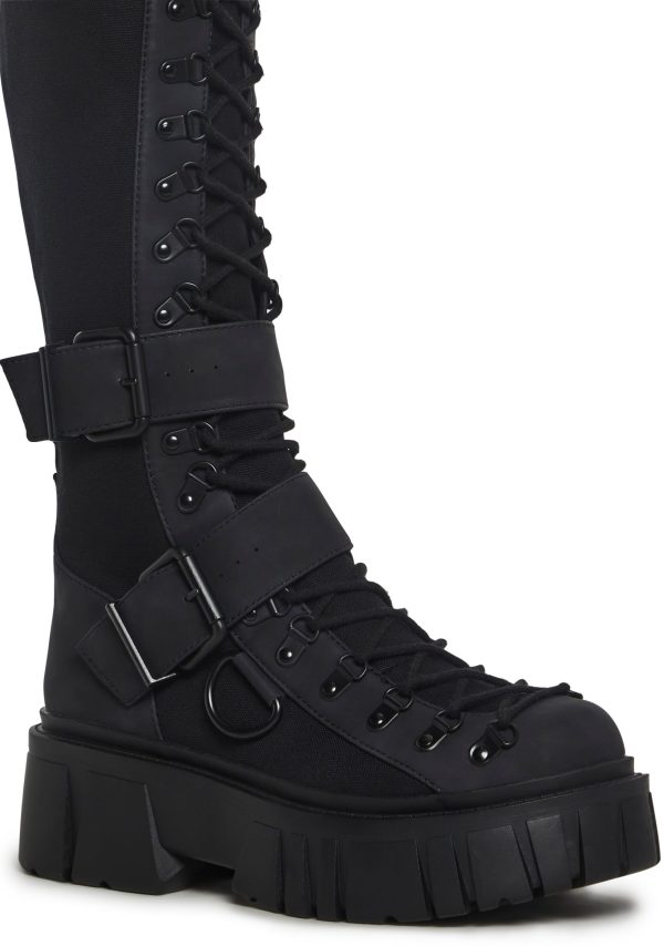 Low Traitor Knee High Boots ?C Black