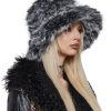 Arctic Noir Faux Fur Bag And Hat Set