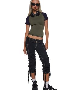 Alternative view of Texting Back Low Rise Pants