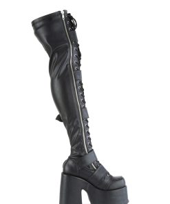Camel-305 Platfform Thigh High Boots