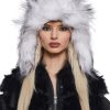 Aura Faux Fur Trapper Hat -White