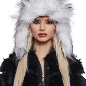 Aura Faux Fur Trapper Hat ?C White