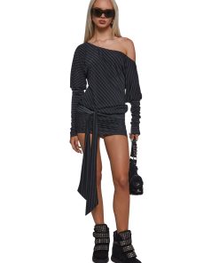 Alternative view of Flirt Hard Off The Shoulder Mini Dress