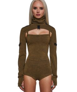 Outro Knit Romper And Shrug Set