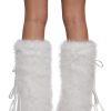 Frost Flirt Bow-Tied Faux Fur Warmers