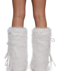 Alternative view of Frost Flirt Bow-Tied Faux Fur Warmers