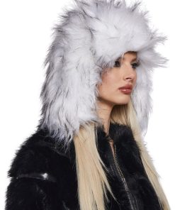Alternative view of Aura Faux Fur Trapper Hat -White