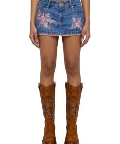 August Denim Mini Skirt