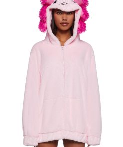 Axolotl Faux Fur Hoodie