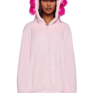 Axolotl Faux Fur Hoodie