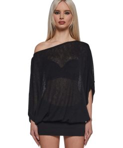 Ego Off The Shoulder Knit Mini Dress