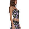 Floral Satin Bustier