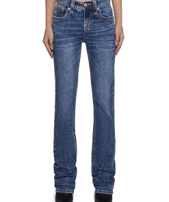 34" Mid Rise Denim Jeans