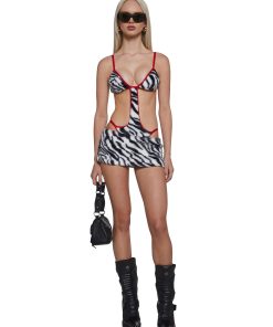 Alternative view of Tammy Bodysuit And Skirt Set - Zebra
