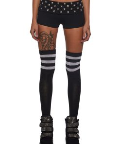 Aura Vibes Studded Mini Shorts