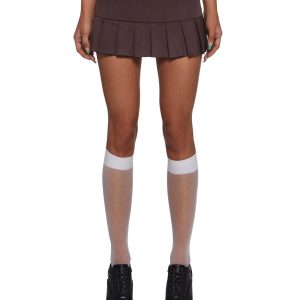 No Apologies Pleated Skort ?C Brown