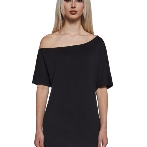 Flirting Over Oversized Tee ?C Black