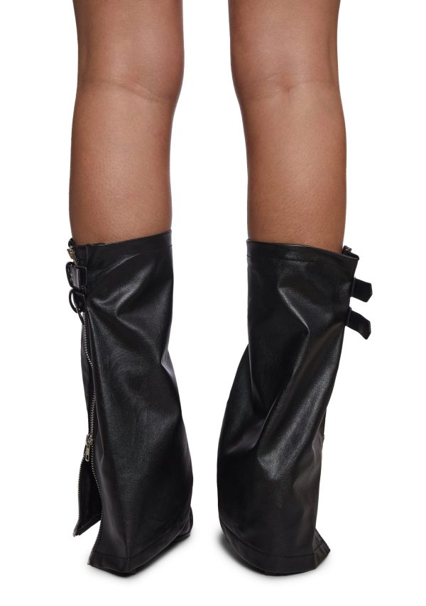Music Drop Double Buckle Leg Warmers