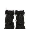 Low Wild Instincts Faux Fur Combat Boots ?C Black