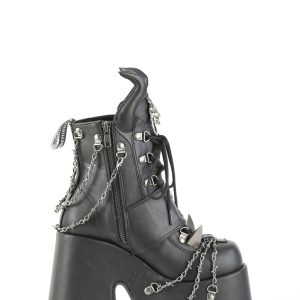 Camel-64 Platform Ankle Boots