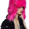 Aura Faux Fur Trapper Hat - Pink