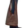 Mirror Images Tote Bag ??Brown
