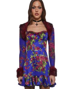Floral Velvet Shrug