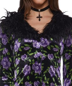 Alternative view of Floral Velvet Duster