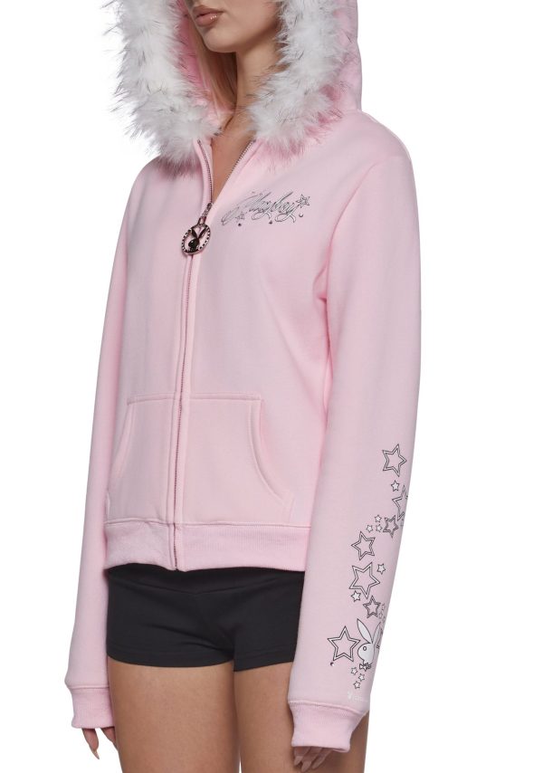 Faux Fur Trimmed Hoodie