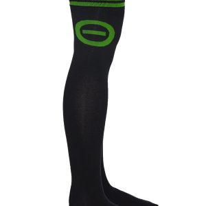 Creepy Green Light Thigh High Socks