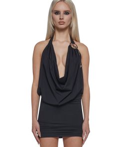 Cowl Neck Mini Dress