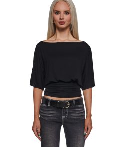 Charm Behavior Wrap Top - Black