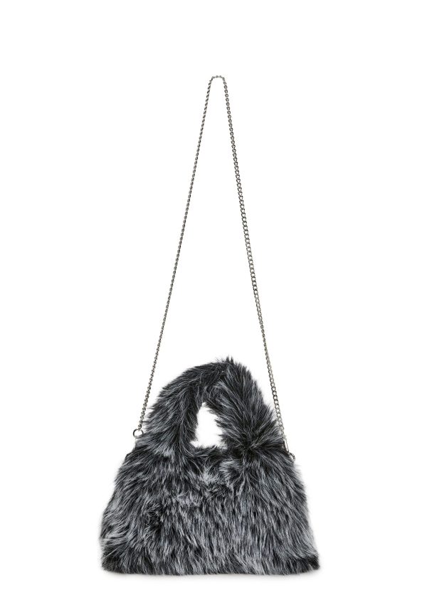 Arctic Noir Faux Fur Bag And Hat Set