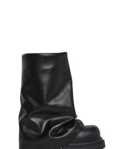 Ego Foldover Boots - Black