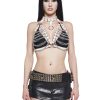 Brazen Tactics Chain Harness Choker -White