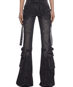 Level Up Cargo Fitted Jeans - Black